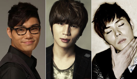김범수, 케이윌, 휘성(왼쪽부터)