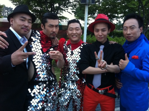 ▲ 길, 노홍철, 싸이, 지드래곤, 박명수 (왼쪽부터) ⓒ출처=싸이 미투데이