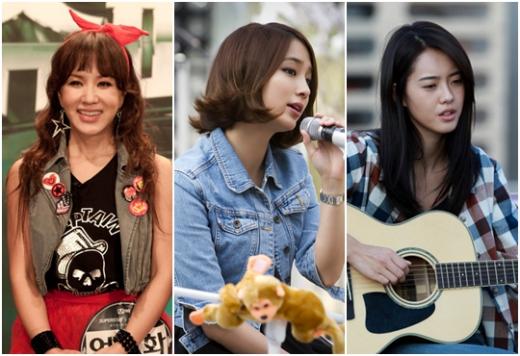 사진 왼쪽부터 '댄싱퀸'의 엄정화, '원더풀 라디오'의 이민정, '파파'의 고아라