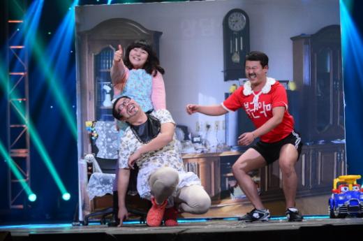 (왼쪽부터) SBS '개그투나잇' 응애베이비 코너 멤버 박경림, 손민혁, 서기원 ⓒ사진제공=SBS