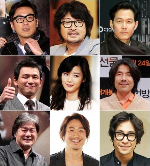 사진 왼쪽 위부터 아래로 하정우, 김윤석, 이정재, 황정민, 전지현, 오달수, 최민식, 오정세, 류승범 ⓒ머니투데이 스타뉴스