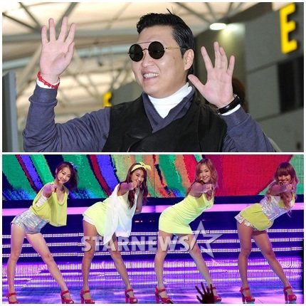 (아래방향) 싸이, 씨스타 <사진=최부석 기자, 스타뉴스>