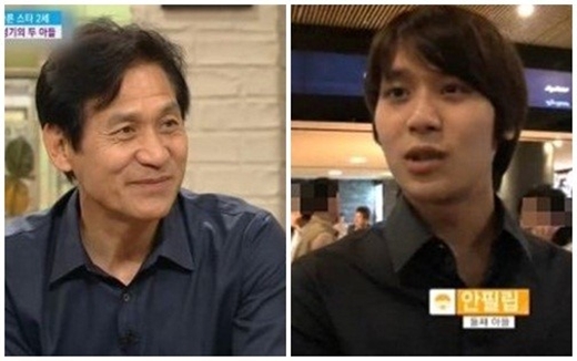 배우 안성기와 둘째아들 안필립씨 /사진=SBS '좋은아침' 방송 화면