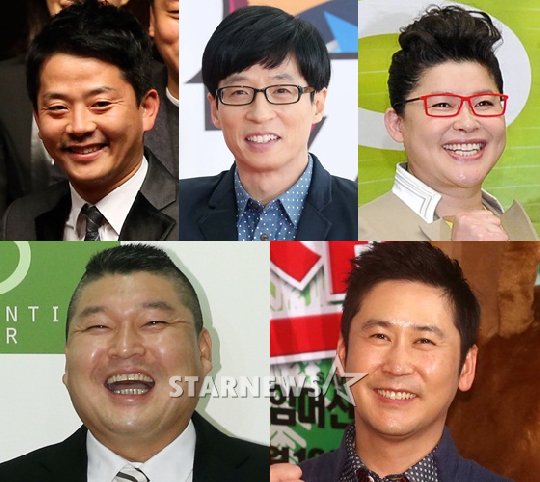 김준호, 유재석, 이영자, 신동엽, 강호동(왼쪽 위부터 시계방향) /사진=스타뉴스
