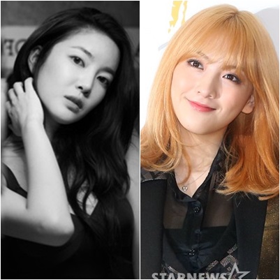 NS윤지(왼쪽)와 강지영 / 사진=에이치엔에스 에치큐, 스타뉴스