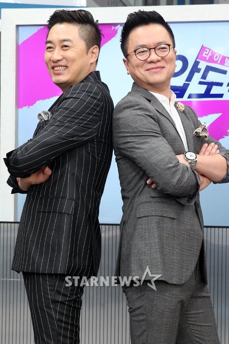 컬투 정찬우(왼쪽)과 김태균 / 사진=이기범 기자