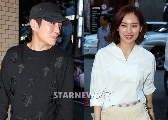 KBS 2TV 수목드라마 '복면검사' 종방연에 참석한 주상욱(사진 왼쪽)과 황선희/사진=이정호 인턴기자