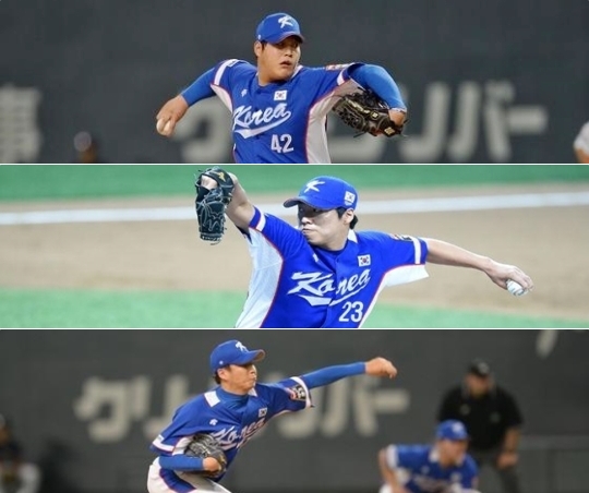 조상우-차우찬-정우람(위로부터 아래로). /사진=OSEN, 뉴스1