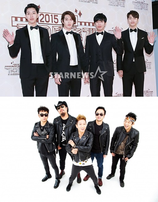 씨엔블루(위)와 크라잉넛 / 사진=스타뉴스, 크라잉넛 소속사 제공