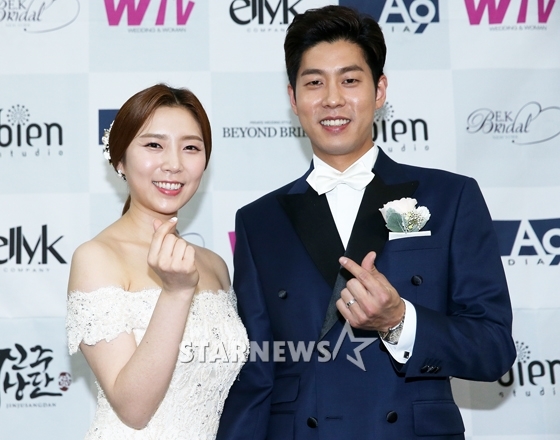개그우먼 김희원(사진 왼쪽)과 예비신랑 권창회씨/사진=김휘선 인턴기자
