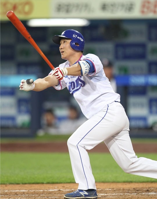28일 1군에 엔트리에 등록된 배영섭. /사진=삼성 라이온즈 제공
