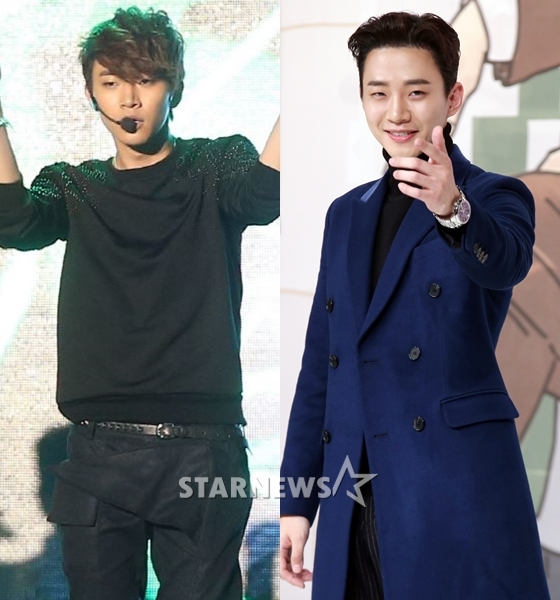 '짐승돌'이라 불리는 파워풀한 남자 아이돌 그룹 2PM 멤버로 무대 위에선 준호(왼쪽/ 사진=이기범 기자)와 드라마 '김과장' 제작발표회 무대에 선 준호(오른쪽/ 사진=김창현 기자)