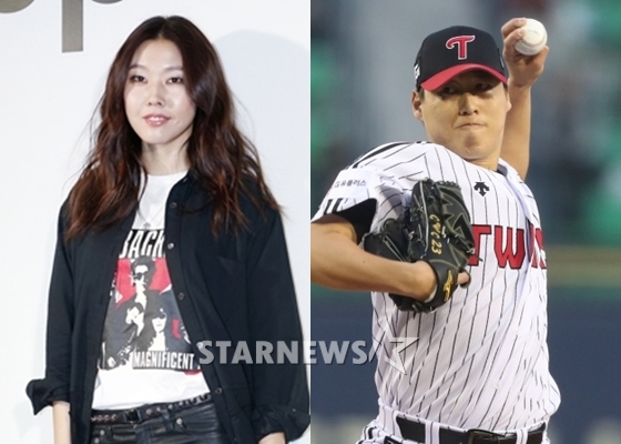 한혜진, 차우찬 /사진=스타뉴스, LG 트윈스