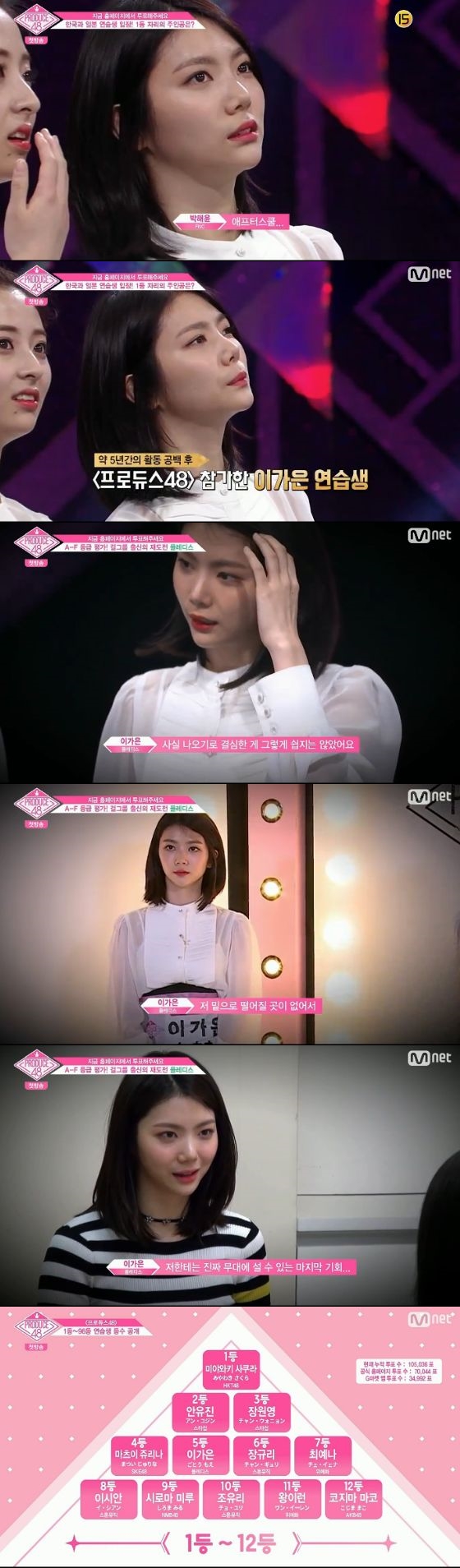 이가은 / 사진='프로듀스48' 화면 캡처
