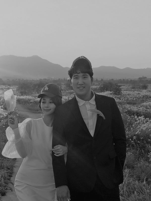 넥센 장영석-이도연 커플 웨딩사진 /사진=넥센 히어로즈 제공