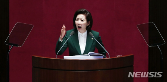 발언하는 나경원 자유한국당 원내대표./사진=뉴시스