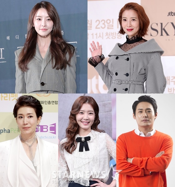정유미, 윤세아, 최대훈, 신다은, 나영희(사진 왼쪽 위부터 시계방향으로)/사진=스타뉴스