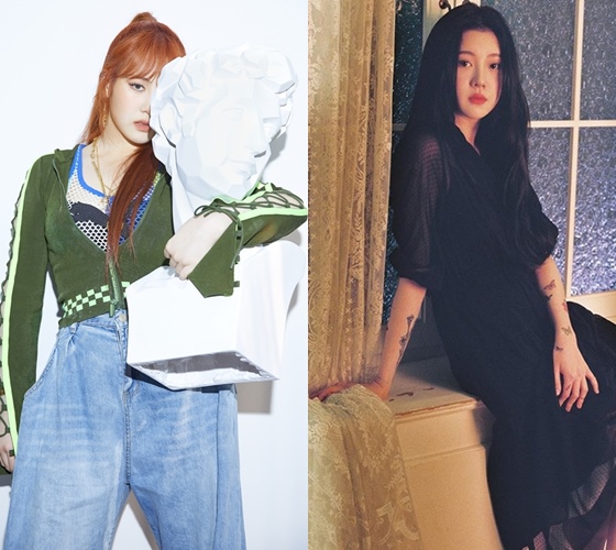 박지민(왼쪽), 백예린 /사진제공=JYP엔터테인먼트