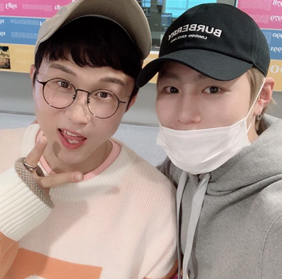 하성운과 박성광./사진=MBC FM4U ' 정오의 희망곡' 인스타그램