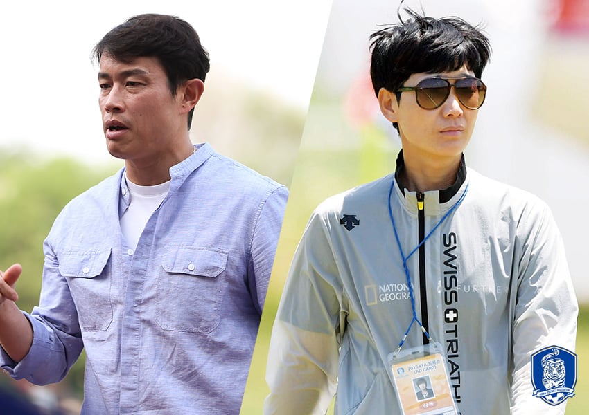 이경수(왼쪽) 유영실 감독. /사진=대한축구협회 제공