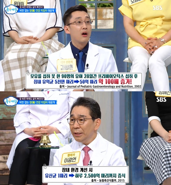 프리바이오틱스의 효능이 설명됐다./사진=SBS '좋은 아침' 방송화면 캡처