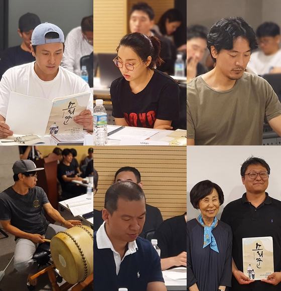 김동완,이유리,김민준,박철민,임성철,손숙과 조정래 감독 등 '소리꾼' 출연진