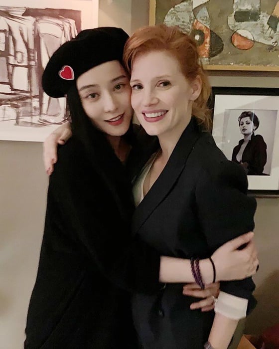 판빙빙, 제시카 차스테인 /사진=판빙빙 인스타그램