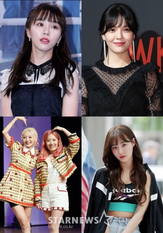 AOA 민아와 지민, 연우, 볼빨간사춘기(왼쪽부터 시계방향)/사진=스타뉴스