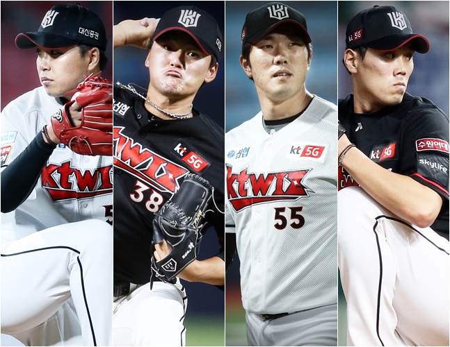 왼쪽부터 조현우, 주권, 유원상, 김재윤. /사진=kt wiz