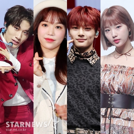 (왼쪽부터) 트레저 방예담, 에이프릴 레이첼, 스트레이키즈 아이엔, 이달의소녀 여진 /사진=스타뉴스