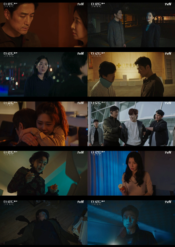 tvN 수목드라마 '더 로드 : 1의 비극'에서 주인공들의 위선, 거짓, 욕망이 뒤섞여 더한 비극으로 빠져들었다./사진=tvN 수목드라마 '더 로드 : 1의 비극' 영상 캡처