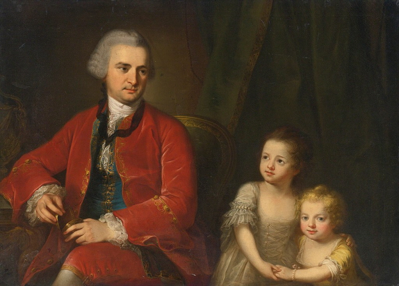 안젤리카 카우프만(Angelica Kauffmann), '보스턴의 존 앱소프와 딸들의 초상(Portrait of John Apthorp of Boston and His Daughters)', 1764. 사진제공= Gamaliel via Wikimedia Commons/Public Domain.