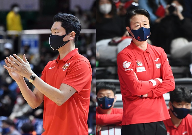 SK 전희철 감독(왼쪽)-오리온 강을준 감독. /사진=KBL