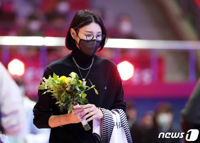 지난 1월 열린 V리그 올스타전에 참석한 김연경./사진=뉴스1