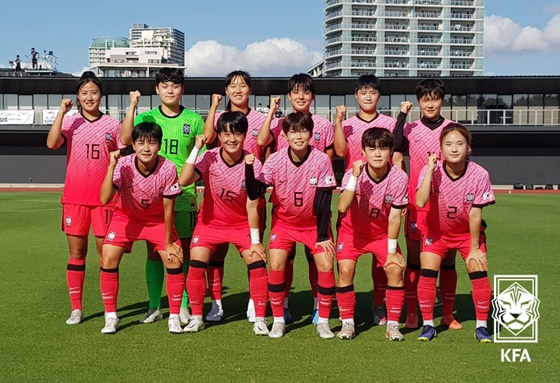 대한축구협회는 2022 FIFA 여자 U-20 월드컵에 참가할 여자 20세 대표팀(감독 황인선) 최종 엔트리 21명을 14일 발표했다. /사진=대한축구협회 제공