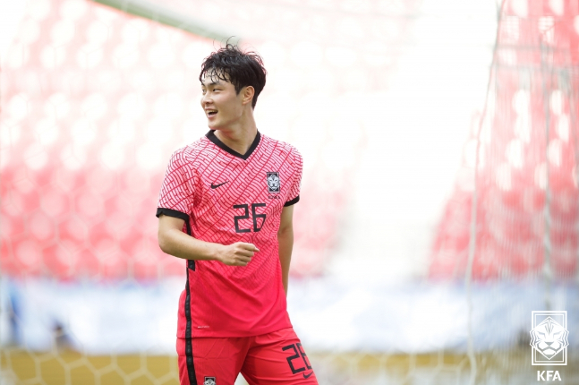 대한민국 축구대표팀 공격수 강성진. /사진=대한축구협회