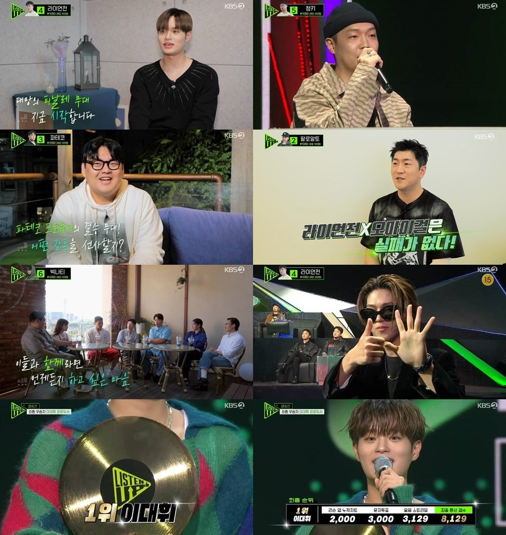 KBS 2TV '리슨 업'에서 이대휘가 우승을 차지했다./사진제공=KBS 2TV '리슨 업'