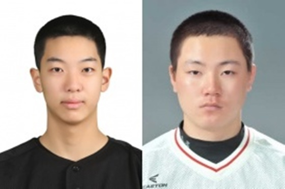 '2022 아마추어 스타대상'의 미래스타 투수상 후보인 장충고 황준서(왼쪽)와 마산용마고 장현석. /사진=대한야구소프트볼협회 제공