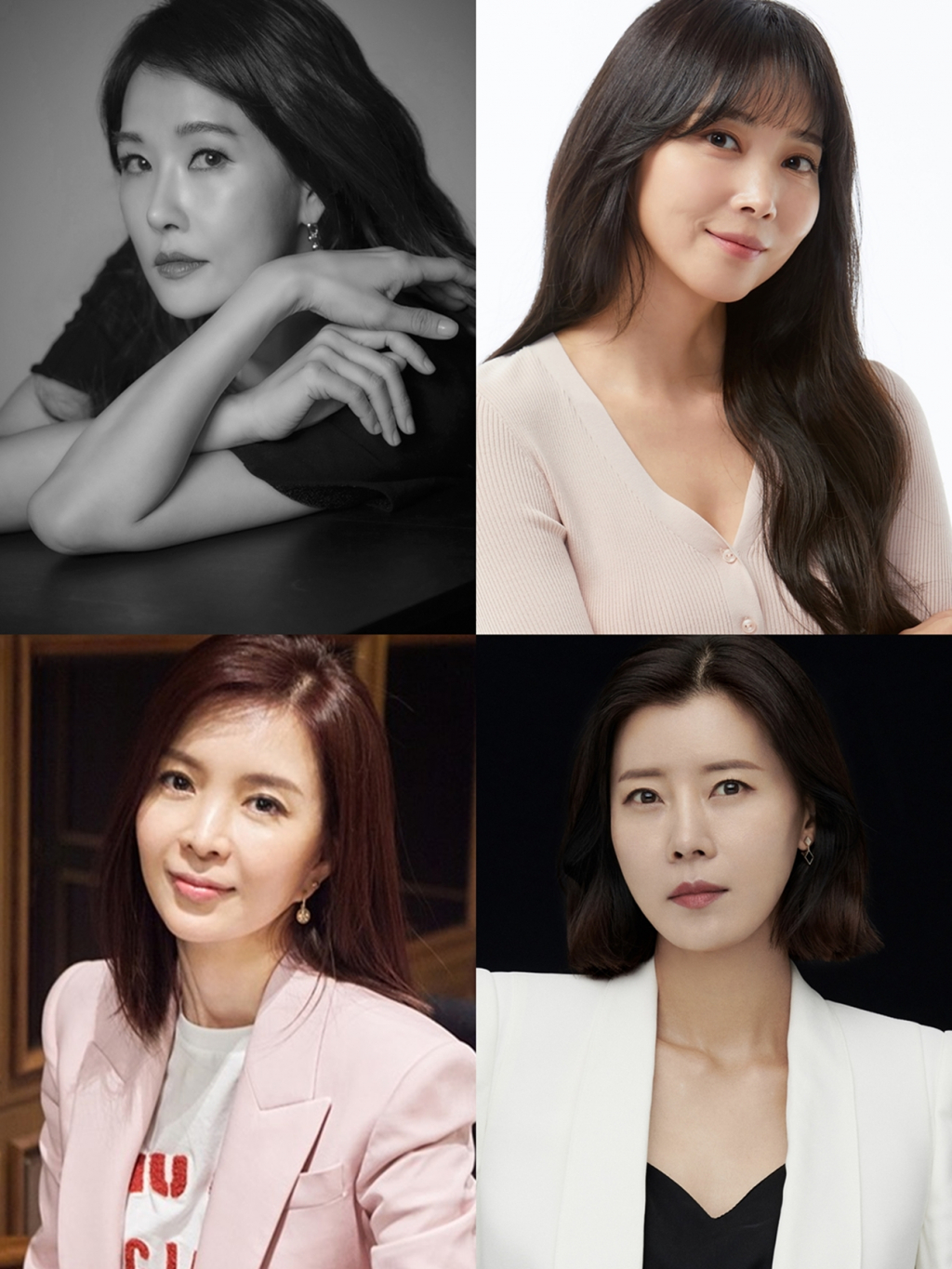 /사진=이끌엔터테인먼트(김선아), 폴라리스엔터테인먼트(오윤아), 씨제스엔터테인먼트(신은정), 블레스이엔티(유선)