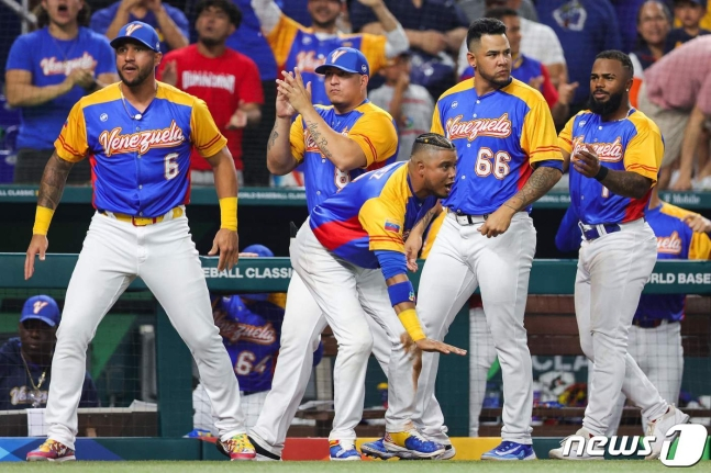 2023 WBC에 출전한 베네수엘라 대표팀 선수들. /사진=뉴스1