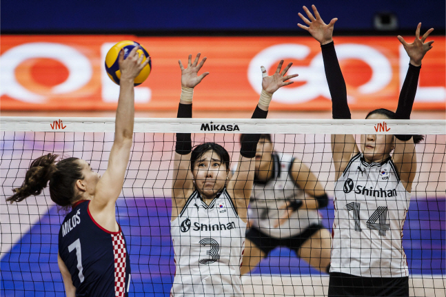 한국 여자 배구 대표팀. /사진=FIVB 홈페이지