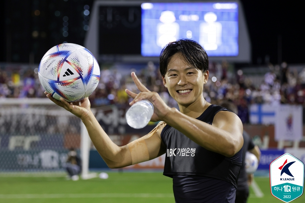 수원FC 공격수 이승우. /사진=한국프로축구연맹