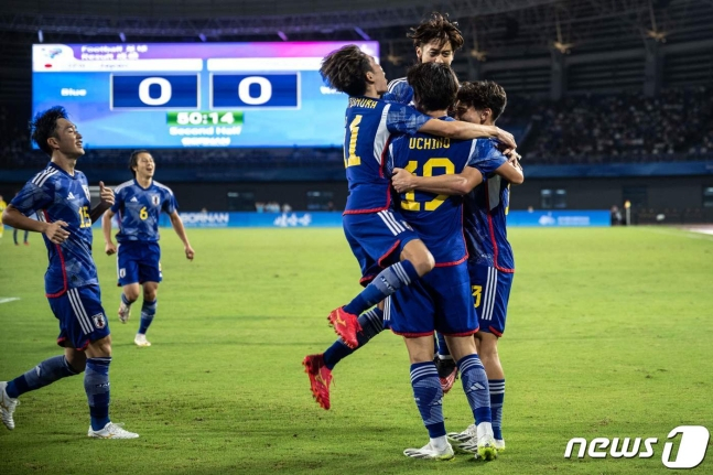일본 아시안게임 축구 대표팀. /사진=뉴스1
