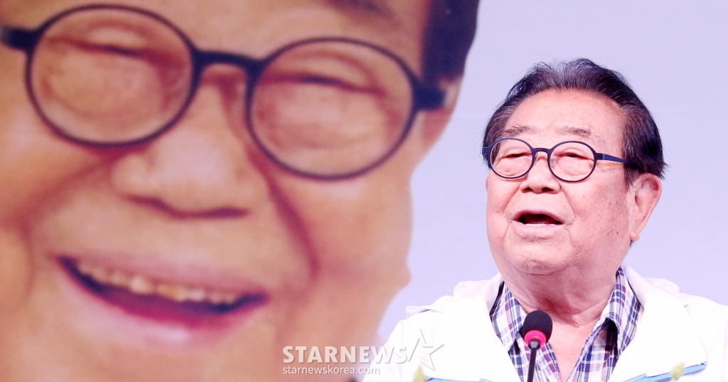 10일 오후 마포구 서울 가든호텔에서 열린 '90수 송해 헌정 공연' 기자간담회 /사진=홍봉진기자 honggga@