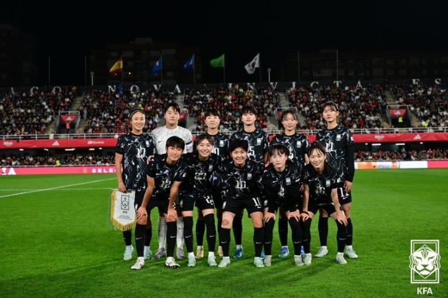 한국 여자축구대표팀의 모습. /사진=대한축구현회 제공