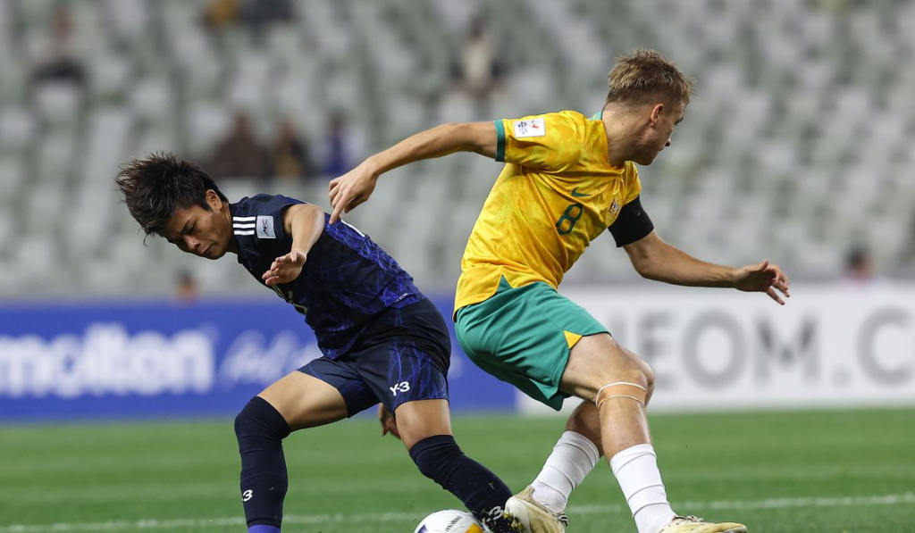 일본-호주의 2025 U-20 아시안컵 4강전 장면. /사진=AFC 공식 홈페이지 갈무리