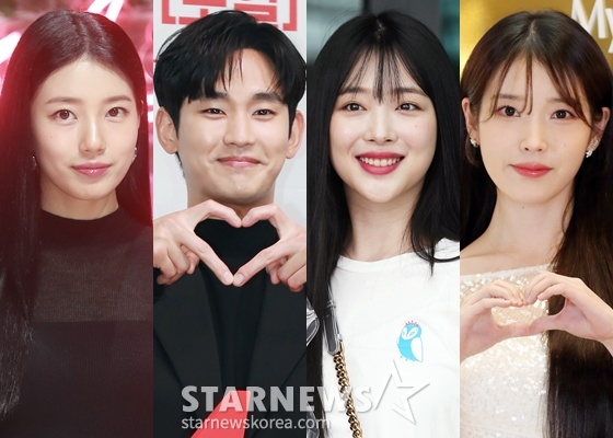 수지, 김수현, 고 설리, 아이유 /사진=스타뉴스