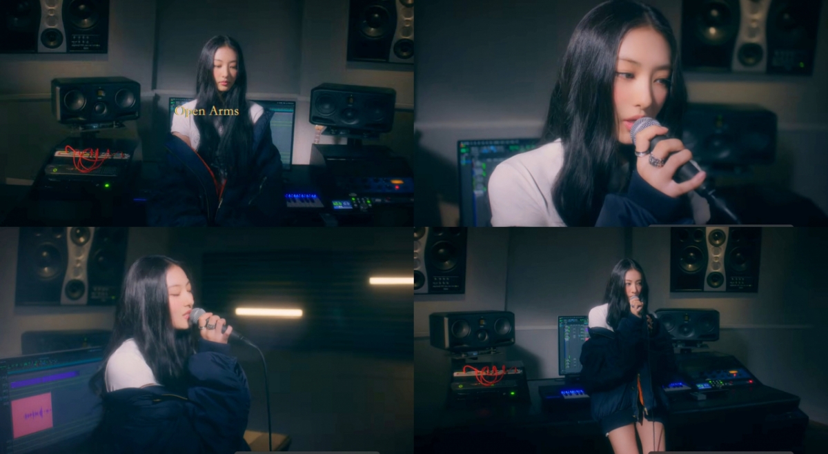 MEOVV(미야오) 가원 'Open Arms(SZA)' 커버영상 공개/사진제공=더블랙레이블