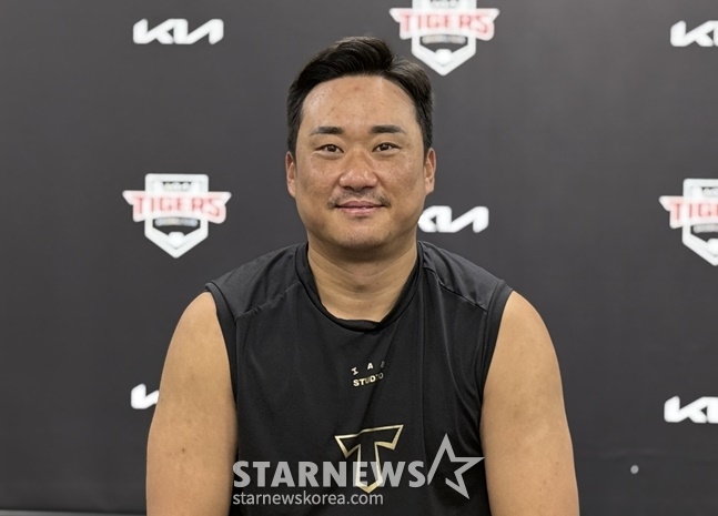 KIA 김태군이 19일 취재진과 인터뷰를 하고 있다. /사진=양정웅 기자 