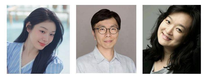 왼쪽부터 김연아 선수, 삼성전자 한국총괄 김경태 상무, 제일기획 민수라 ECD.